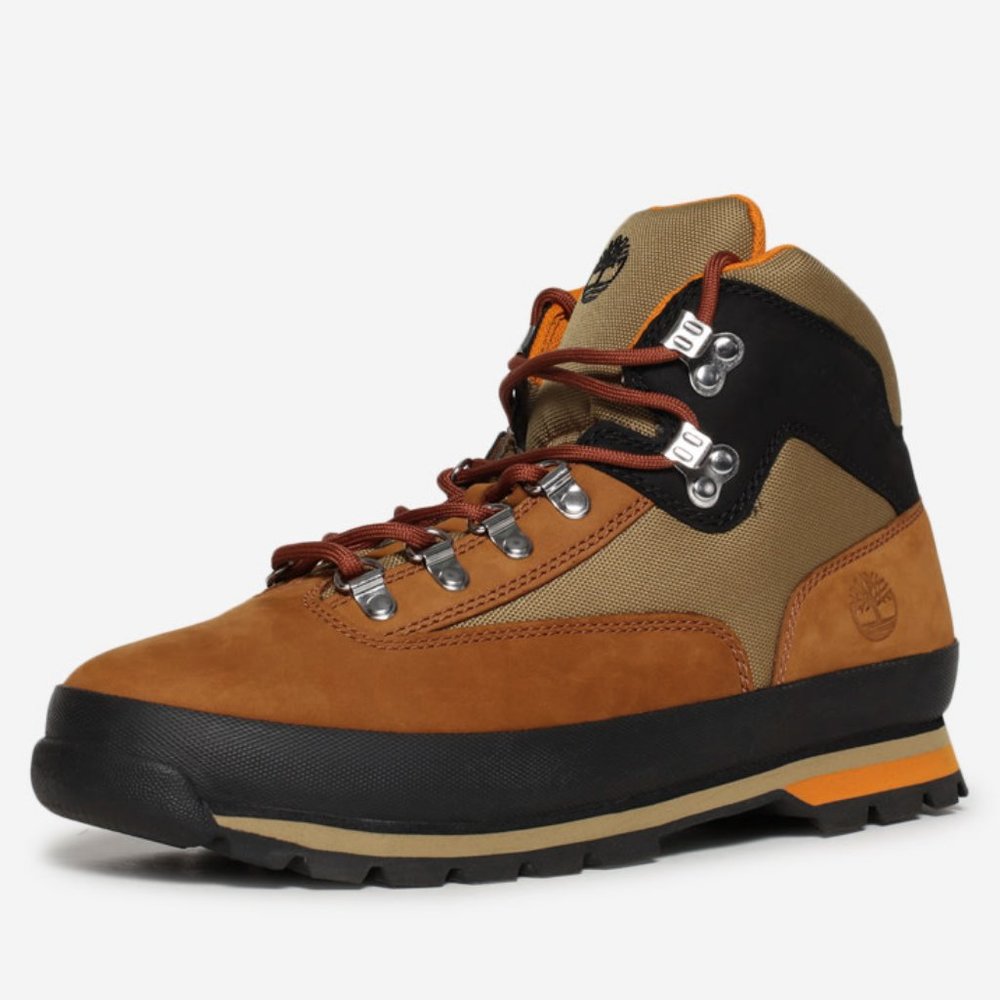 Timberland Euro Hiker Boots (Medium Brown/Nubuck/Olive). New. Mens Sz: 9.5 - 11.